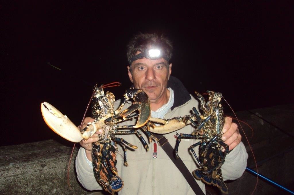 Pêche du homard à la canne